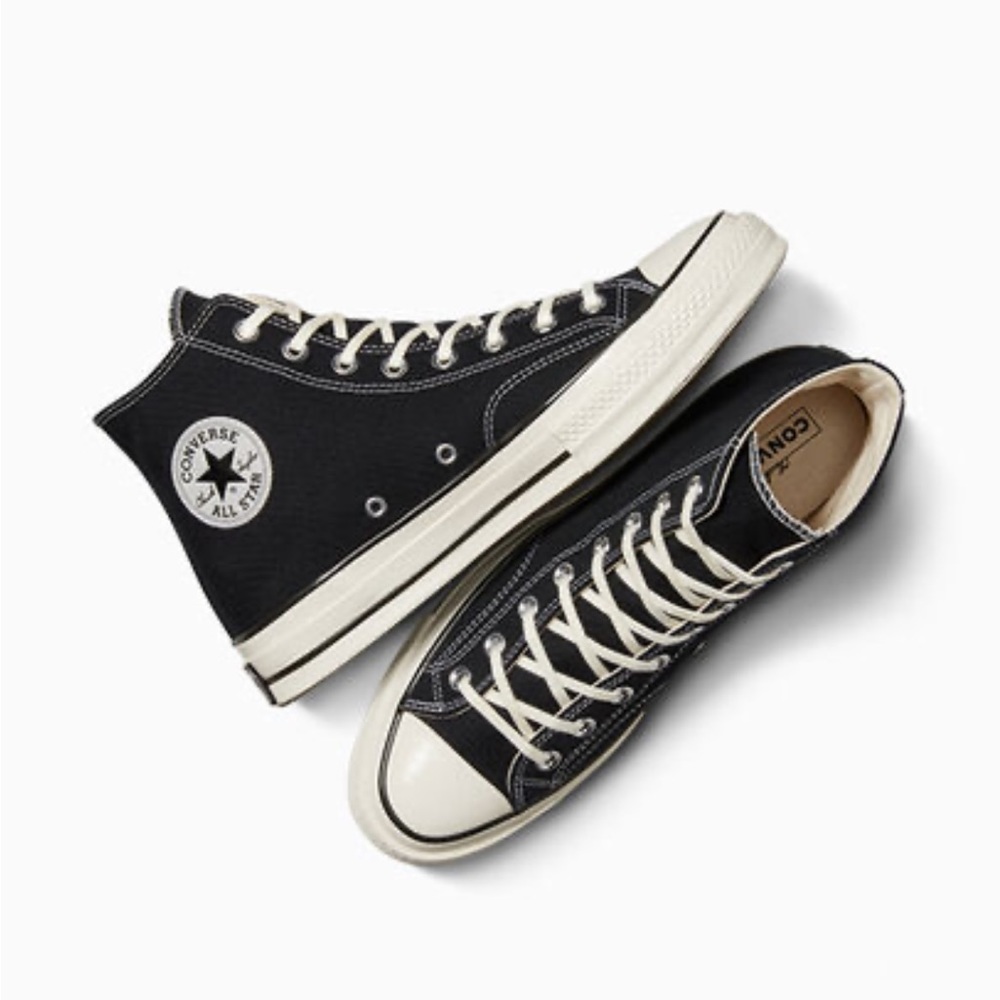 CHUCK 70 HIGH TOPS IN BLACK SIZE 6.5 (women’s)
